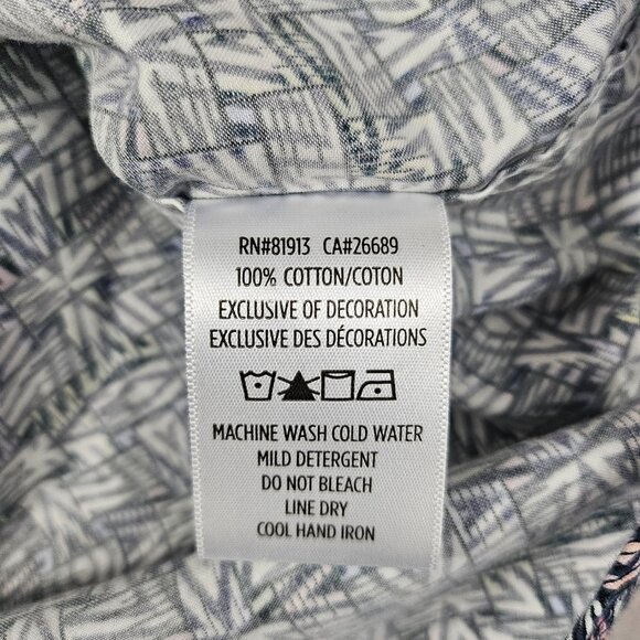 Robert Graham Shirt Mens L Geometric Classic Fit Short Sleeve - Picture 7 of 8